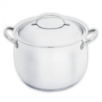 MEYER หม้อสแตนเลสสองหู พร้อมฝา ขนาด 24 ซม.