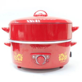 HANABISHI กระทะไฟฟ้า รุ่น HEP-10S ฝาแดง