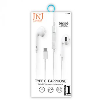 J N J หูฟังสมอลทอล์ค แบบเอียร์โฟน พร้อมรีโมท รุ่น J-E390